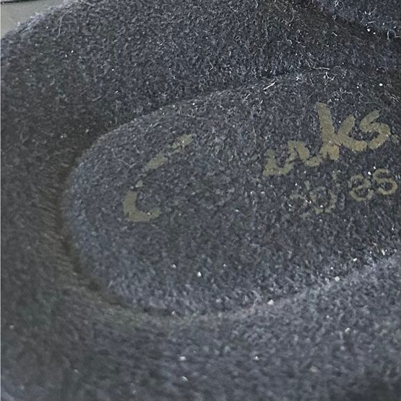 Clarks bendable mule clog leather wedge kitten heel comfort slip on classic 8.5 - Picture 10 of 11